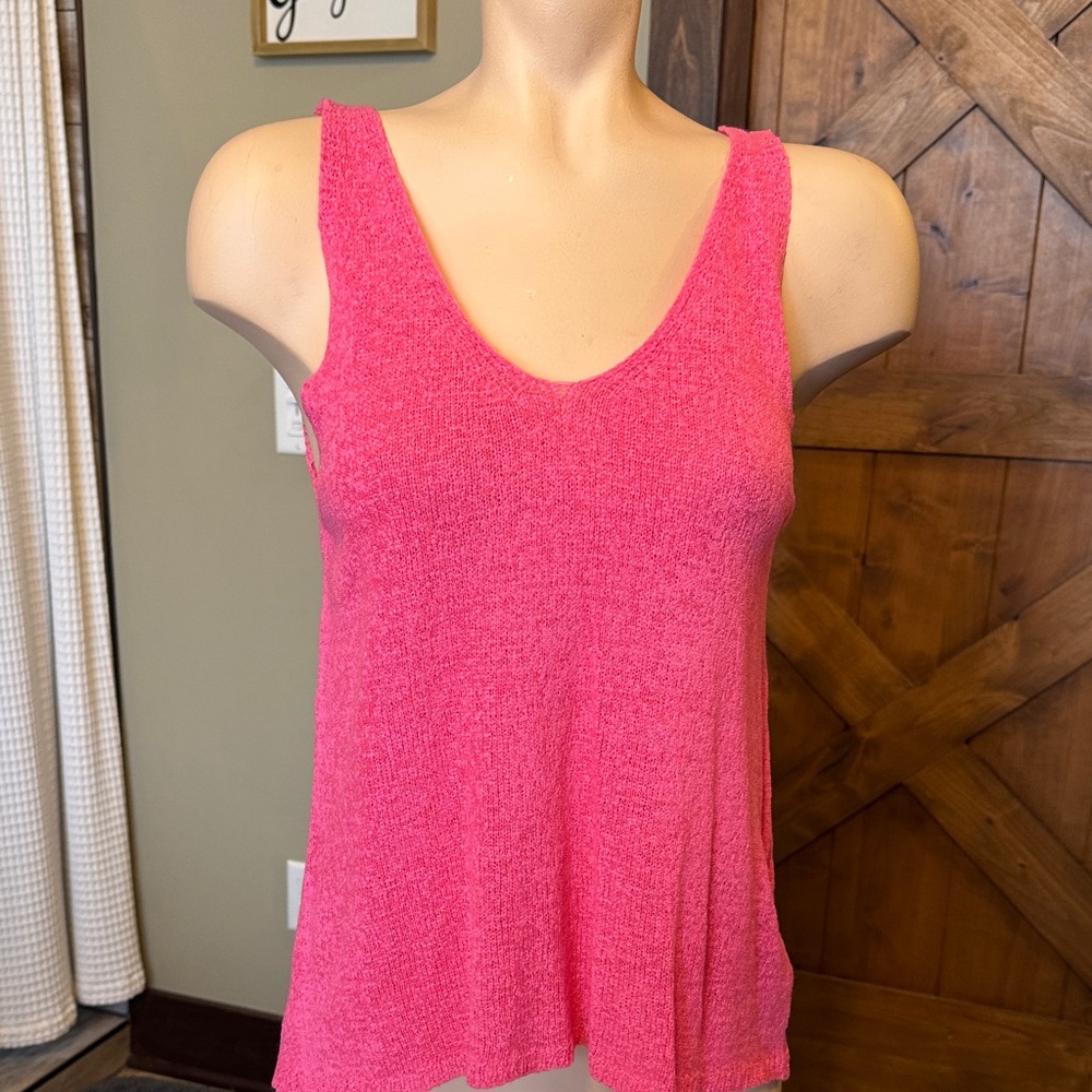 Vibrant Pink Knit Tank Top